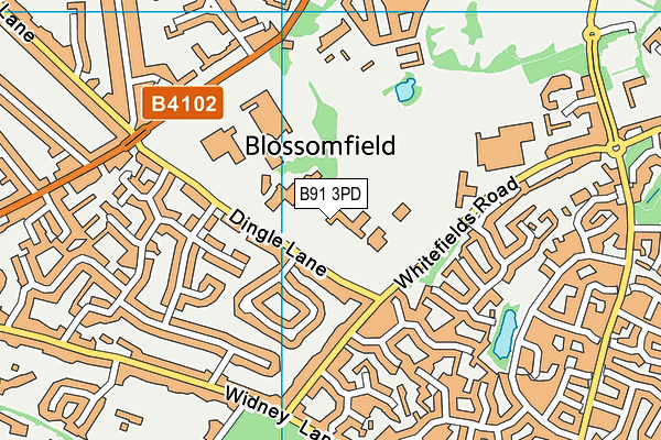 B91 3PD map - OS VectorMap District (Ordnance Survey) B91 3PD map - OS VectorMap District (Ordnance Survey)