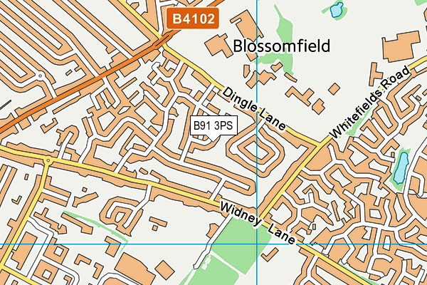 B91 3PS map - OS VectorMap District (Ordnance Survey) B91 3PS map - OS VectorMap District (Ordnance Survey)