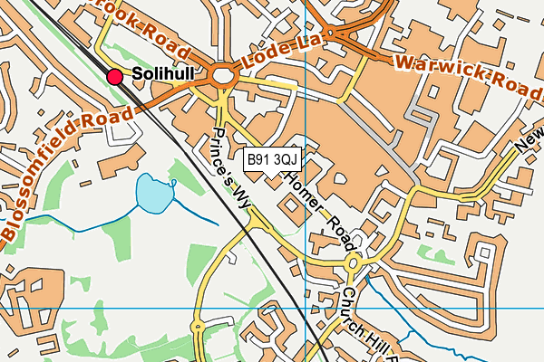 B91 3QJ map - OS VectorMap District (Ordnance Survey) B91 3QJ map - OS VectorMap District (Ordnance Survey)