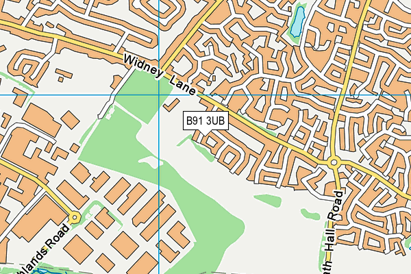 B91 3UB map - OS VectorMap District (Ordnance Survey) B91 3UB map - OS VectorMap District (Ordnance Survey)