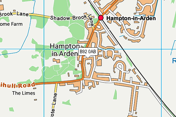 B92 0AB map - OS VectorMap District (Ordnance Survey) B92 0AB map - OS VectorMap District (Ordnance Survey)