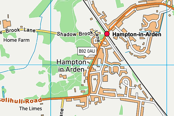 B92 0AU map - OS VectorMap District (Ordnance Survey) B92 0AU map - OS VectorMap District (Ordnance Survey)