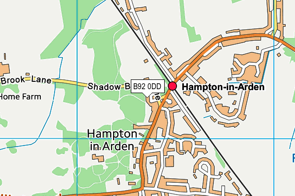 B92 0DD map - OS VectorMap District (Ordnance Survey) B92 0DD map - OS VectorMap District (Ordnance Survey)
