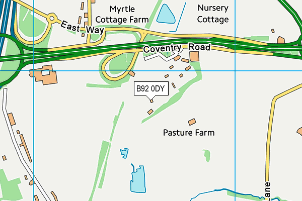 B92 0DY map - OS VectorMap District (Ordnance Survey) B92 0DY map - OS VectorMap District (Ordnance Survey)