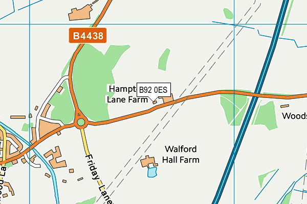 B92 0ES map - OS VectorMap District (Ordnance Survey) B92 0ES map - OS VectorMap District (Ordnance Survey)