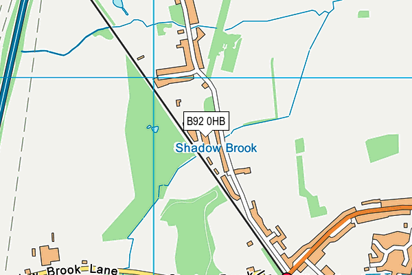 B92 0HB map - OS VectorMap District (Ordnance Survey) B92 0HB map - OS VectorMap District (Ordnance Survey)