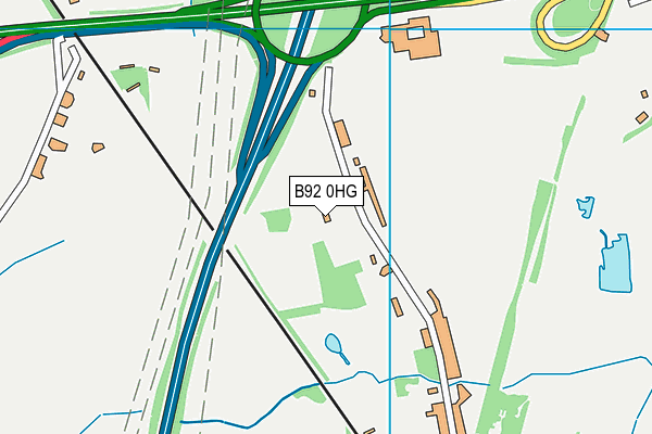 B92 0HG map - OS VectorMap District (Ordnance Survey) B92 0HG map - OS VectorMap District (Ordnance Survey)