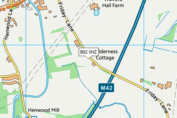B92 0HZ map - OS VectorMap District (Ordnance Survey) B92 0HZ map - OS VectorMap District (Ordnance Survey)