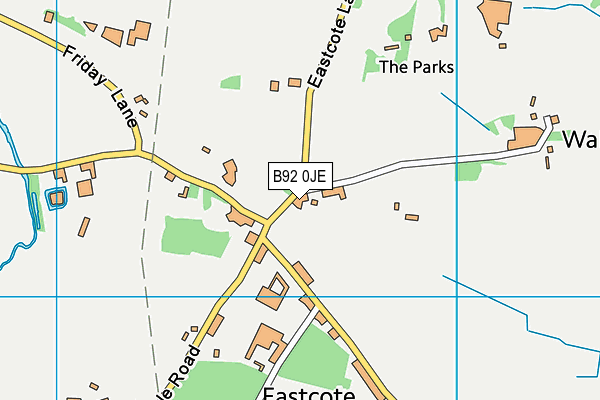 B92 0JE map - OS VectorMap District (Ordnance Survey) B92 0JE map - OS VectorMap District (Ordnance Survey)