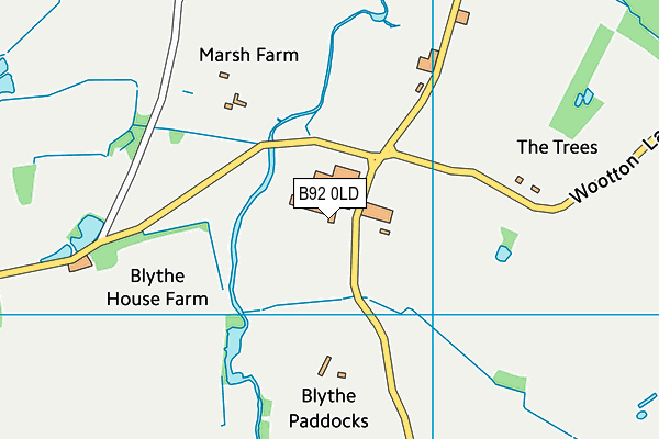 B92 0LD map - OS VectorMap District (Ordnance Survey) B92 0LD map - OS VectorMap District (Ordnance Survey)