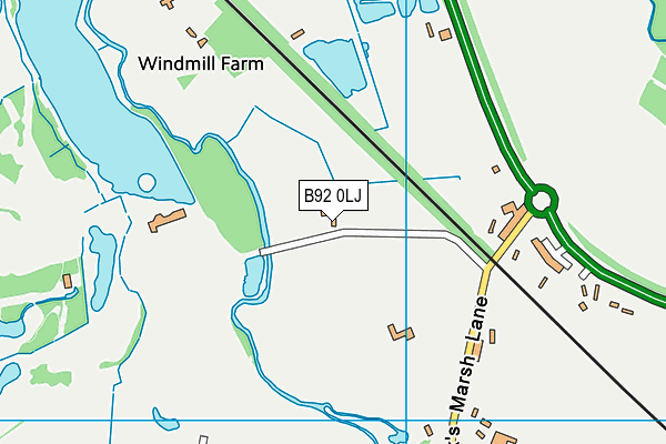 B92 0LJ map - OS VectorMap District (Ordnance Survey) B92 0LJ map - OS VectorMap District (Ordnance Survey)