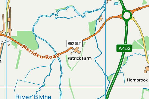 B92 0LT map - OS VectorMap District (Ordnance Survey) B92 0LT map - OS VectorMap District (Ordnance Survey)