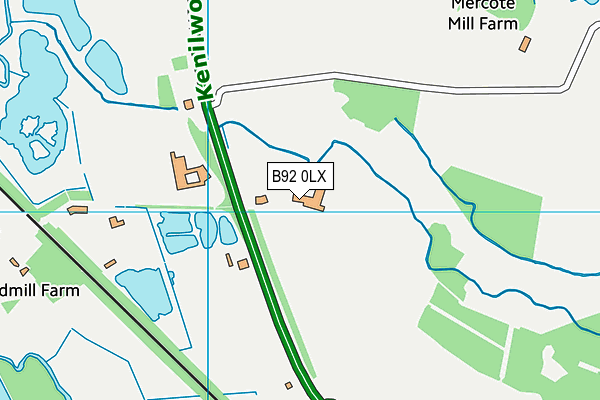 B92 0LX map - OS VectorMap District (Ordnance Survey) B92 0LX map - OS VectorMap District (Ordnance Survey)