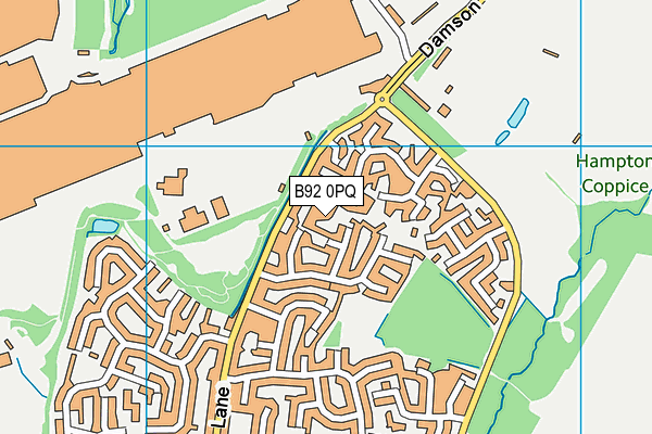 B92 0PQ map - OS VectorMap District (Ordnance Survey) B92 0PQ map - OS VectorMap District (Ordnance Survey)