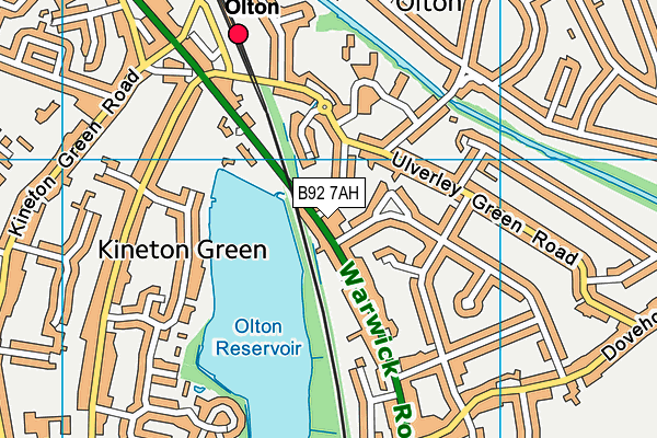 B92 7AH map - OS VectorMap District (Ordnance Survey) B92 7AH map - OS VectorMap District (Ordnance Survey)