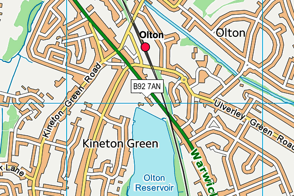 B92 7AN map - OS VectorMap District (Ordnance Survey) B92 7AN map - OS VectorMap District (Ordnance Survey)