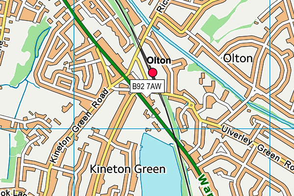B92 7AW map - OS VectorMap District (Ordnance Survey) B92 7AW map - OS VectorMap District (Ordnance Survey)