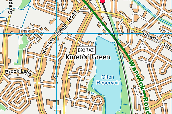 B92 7AZ map - OS VectorMap District (Ordnance Survey) B92 7AZ map - OS VectorMap District (Ordnance Survey)