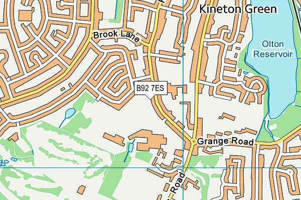 B92 7ES map - OS VectorMap District (Ordnance Survey) B92 7ES map - OS VectorMap District (Ordnance Survey)