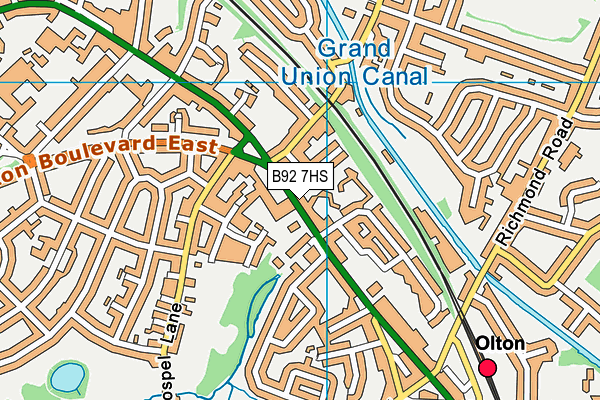 B92 7HS map - OS VectorMap District (Ordnance Survey) B92 7HS map - OS VectorMap District (Ordnance Survey)