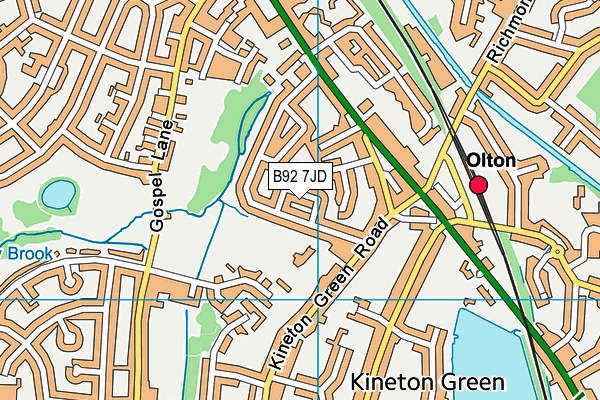 B92 7JD map - OS VectorMap District (Ordnance Survey) B92 7JD map - OS VectorMap District (Ordnance Survey)