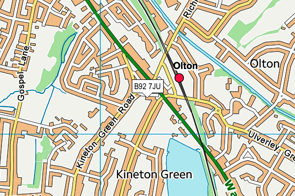 B92 7JU map - OS VectorMap District (Ordnance Survey) B92 7JU map - OS VectorMap District (Ordnance Survey)