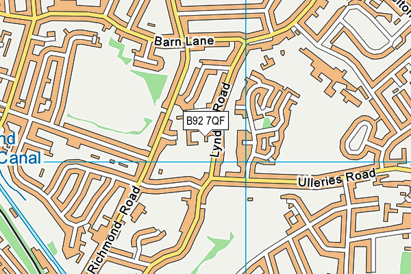 B92 7QF map - OS VectorMap District (Ordnance Survey) B92 7QF map - OS VectorMap District (Ordnance Survey)
