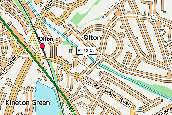 B92 8DA map - OS VectorMap District (Ordnance Survey) B92 8DA map - OS VectorMap District (Ordnance Survey)