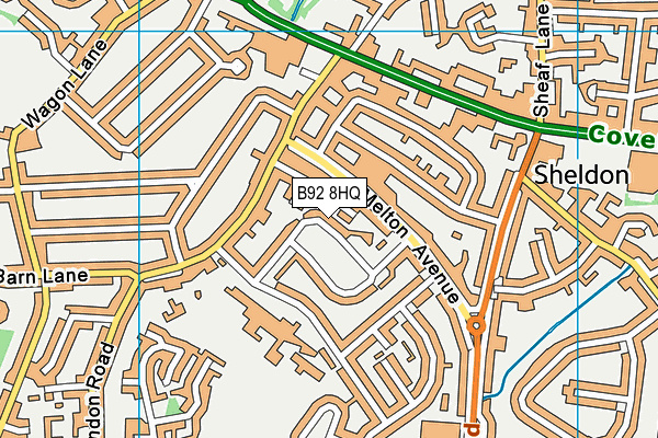 B92 8HQ map - OS VectorMap District (Ordnance Survey) B92 8HQ map - OS VectorMap District (Ordnance Survey)