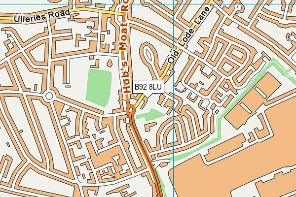 B92 8LU map - OS VectorMap District (Ordnance Survey) B92 8LU map - OS VectorMap District (Ordnance Survey)