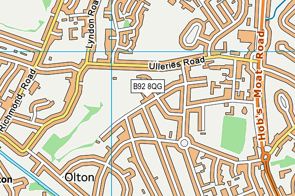 B92 8QG map - OS VectorMap District (Ordnance Survey) B92 8QG map - OS VectorMap District (Ordnance Survey)