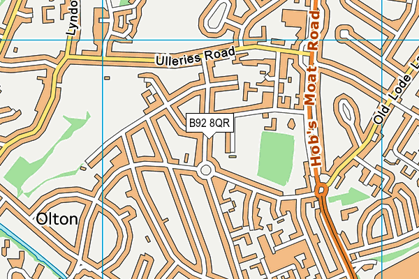 B92 8QR map - OS VectorMap District (Ordnance Survey) B92 8QR map - OS VectorMap District (Ordnance Survey)