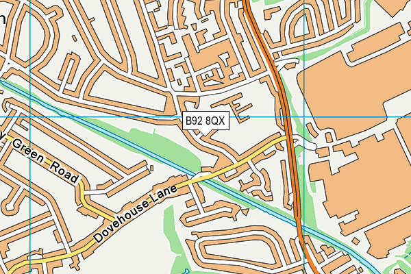 B92 8QX map - OS VectorMap District (Ordnance Survey) B92 8QX map - OS VectorMap District (Ordnance Survey)