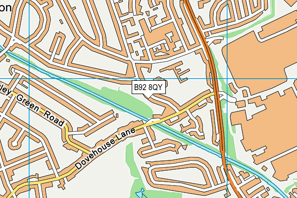 B92 8QY map - OS VectorMap District (Ordnance Survey) B92 8QY map - OS VectorMap District (Ordnance Survey)