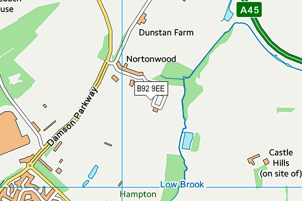 B92 9EE map - OS VectorMap District (Ordnance Survey) B92 9EE map - OS VectorMap District (Ordnance Survey)