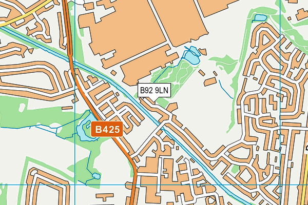 B92 9LN map - OS VectorMap District (Ordnance Survey)