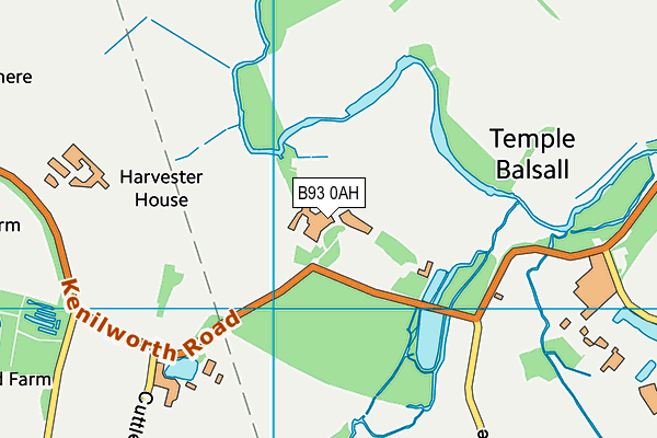 B93 0AH map - OS VectorMap District (Ordnance Survey) B93 0AH map - OS VectorMap District (Ordnance Survey)