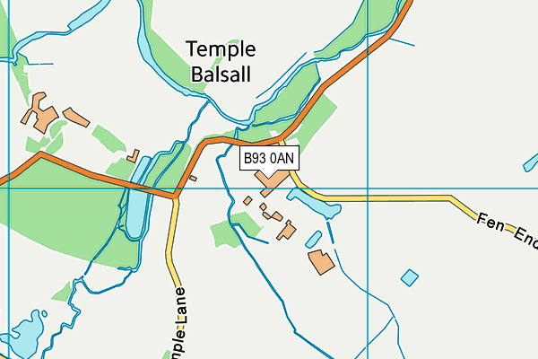 B93 0AN map - OS VectorMap District (Ordnance Survey) B93 0AN map - OS VectorMap District (Ordnance Survey)