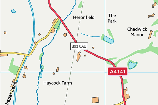 B93 0AU map - OS VectorMap District (Ordnance Survey) B93 0AU map - OS VectorMap District (Ordnance Survey)