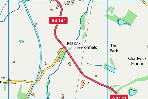 B93 0AX map - OS VectorMap District (Ordnance Survey) B93 0AX map - OS VectorMap District (Ordnance Survey)