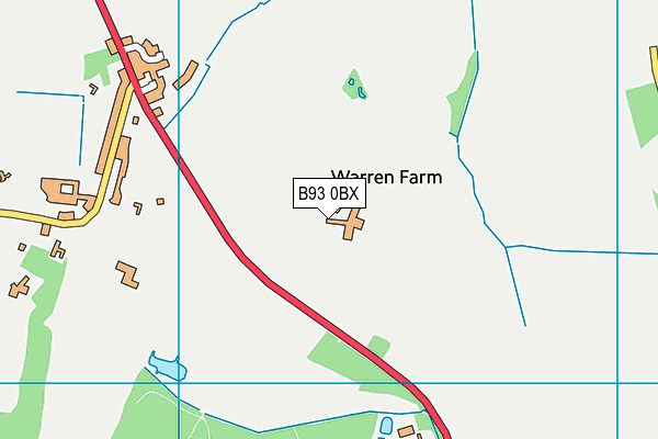 B93 0BX map - OS VectorMap District (Ordnance Survey) B93 0BX map - OS VectorMap District (Ordnance Survey)