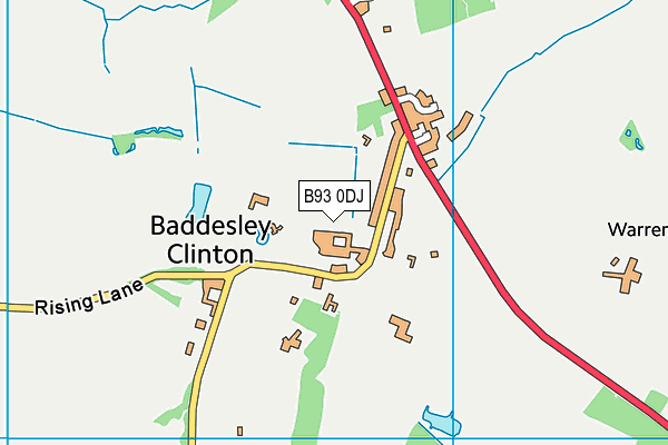 B93 0DJ map - OS VectorMap District (Ordnance Survey) B93 0DJ map - OS VectorMap District (Ordnance Survey)