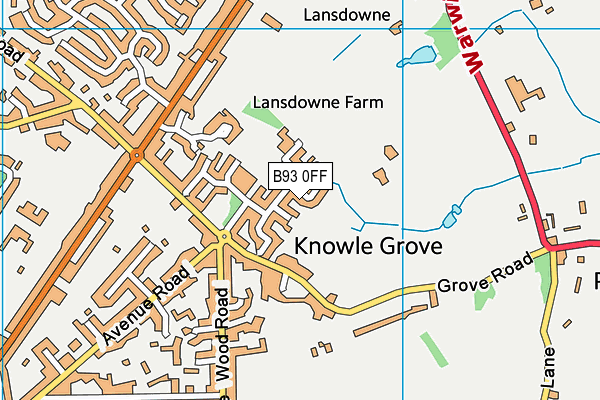 B93 0FF map - OS VectorMap District (Ordnance Survey) B93 0FF map - OS VectorMap District (Ordnance Survey)