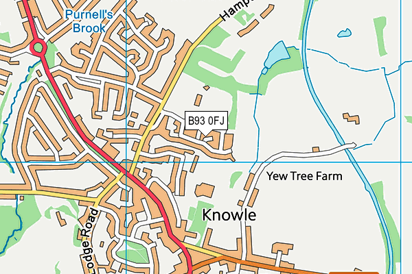 B93 0FJ map - OS VectorMap District (Ordnance Survey) B93 0FJ map - OS VectorMap District (Ordnance Survey)