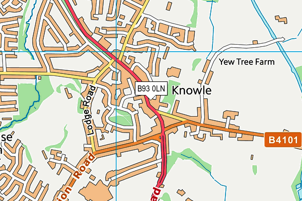 B93 0LN map - OS VectorMap District (Ordnance Survey) B93 0LN map - OS VectorMap District (Ordnance Survey)