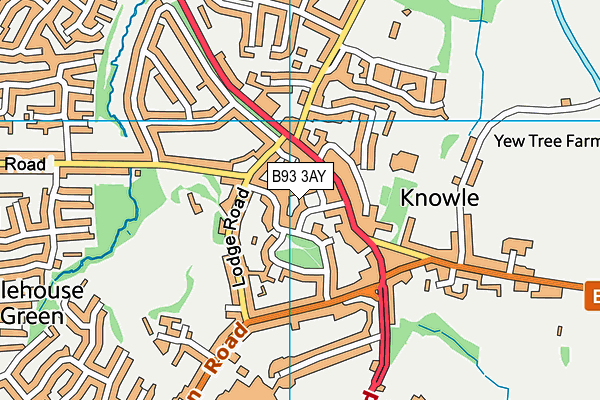 B93 3AY map - OS VectorMap District (Ordnance Survey) B93 3AY map - OS VectorMap District (Ordnance Survey)