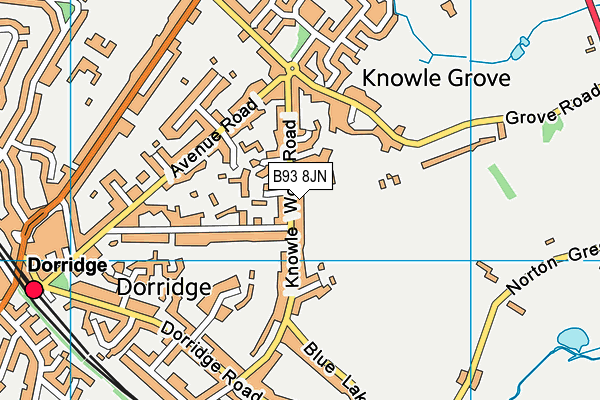 B93 8JN map - OS VectorMap District (Ordnance Survey) B93 8JN map - OS VectorMap District (Ordnance Survey)