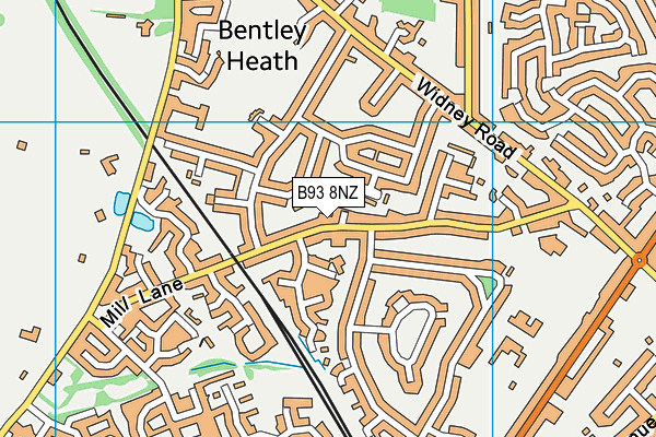 B93 8NZ map - OS VectorMap District (Ordnance Survey) B93 8NZ map - OS VectorMap District (Ordnance Survey)