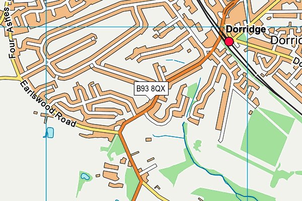 B93 8QX map - OS VectorMap District (Ordnance Survey) B93 8QX map - OS VectorMap District (Ordnance Survey)