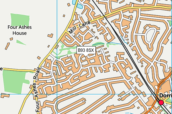 B93 8SX map - OS VectorMap District (Ordnance Survey) B93 8SX map - OS VectorMap District (Ordnance Survey)